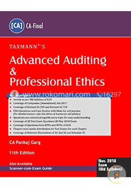 Advanced Auditing and Professional Ethics (CA-Final) (for November 2018 Exam-Old Syllabus) image