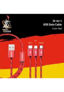 Teutons 3 in 1 USB Cable - Red image