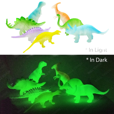 7 Pcs Radium Glow Dinosaur Dino World Action Figure Toys For Kids (dinosaur_radium_647_B) image