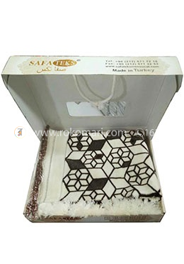 Safa Tex Box Muslim Prayer Jaynamaz-জায়নামাজ (White) - Any Design With Free Tasbih image