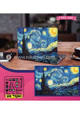 Paints Van Gogh Design Laptop Sticker image