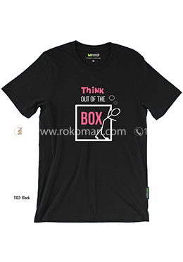 Think Out of the Box T-Shirt - XXL Size (Black Color) image