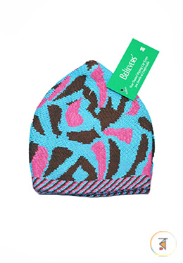 Believers'Muslim Prayer Cap Toor Design -01 Pcs (Sky, Pink and Brown Color) image