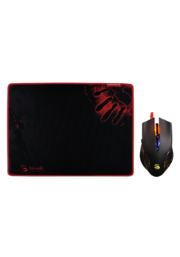 A4Tech Bloody Q8181S Neon X’Glide Gaming Mouse With Mouse Pad image