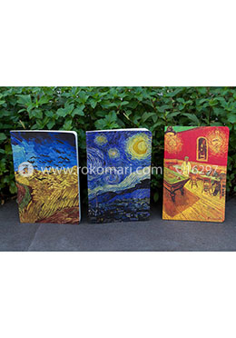Van Gogh Series Starry Night, Night Cafe and Wheatfield with Crows Notebook 3-Pack image