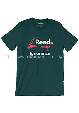 Read To Damage T-Shirt - M Size (Dark Green Color) image