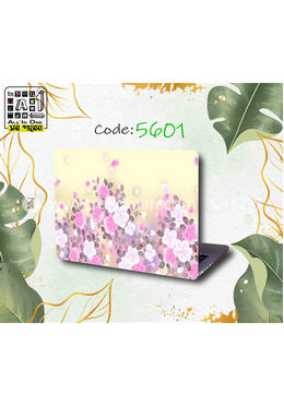 Pink flower Design Laptop Sticker image