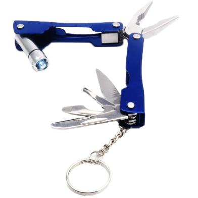 9 in 1 Micro Plier Tool Kit LED Flash Light Knife image