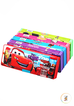 Pencil Box 883 With Cutter Box And Double Chamber - 01 Pcs (Any Style and Color) image