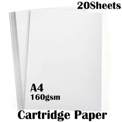 Cartridge A4 White Papers 160 GSM - 20 Sheets image