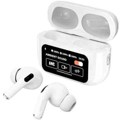 A9 Pro Wireless Bluetooth Headphones Original Earphone ANC Noise Reduction Headset LED Touch Screen Earbuds-Best Rate image