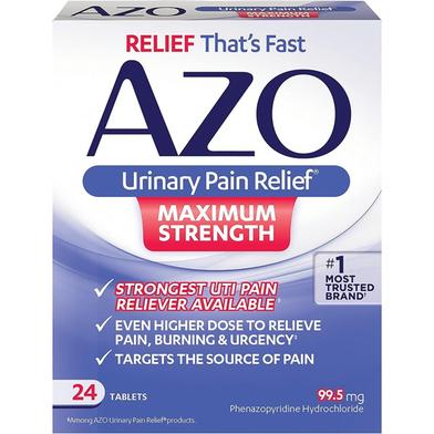 Azo Urinary Pain Relief Maximum Strength 24 Tablets image