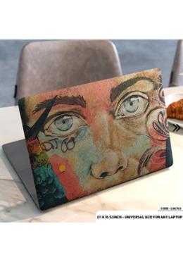 DDecorator Abstract Art With Face Laptop Sticker image