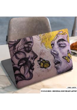 DDecorator Abstract Art with Butterfly Laptop Sticker image