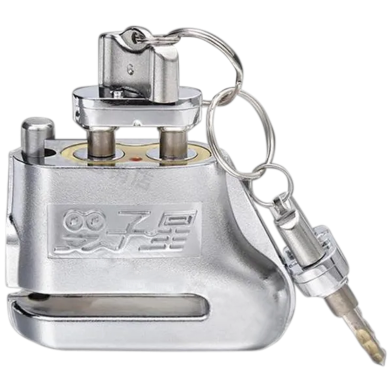 Acid Proof Disc Lock With Double Key And Liquid Dual Cylinder Universal Fit Gap 5.24mm X 45mm Rust Proof image