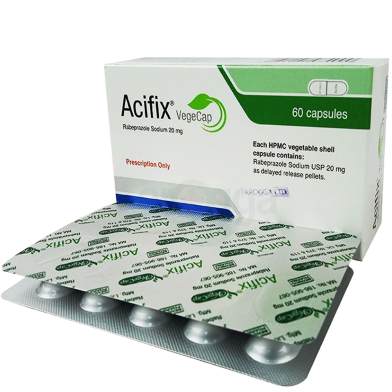 Acifix 20 mg 10's Strip Capsule image