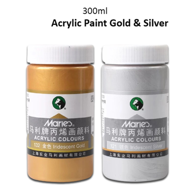 Acrylic Colour Gold And Silver- 300ml image