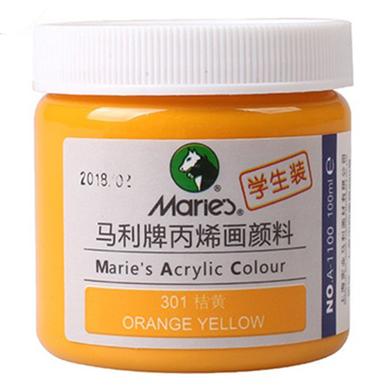 Acrylic Colour Orange Yellow- 100ml image