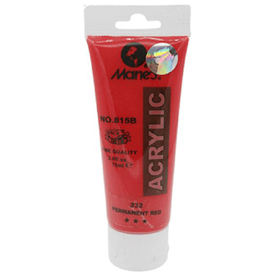 Acrylic Colour Paint Permanent Red- 75ml image