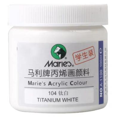 Maries Acrylic Colour Titanium White- 100ml image