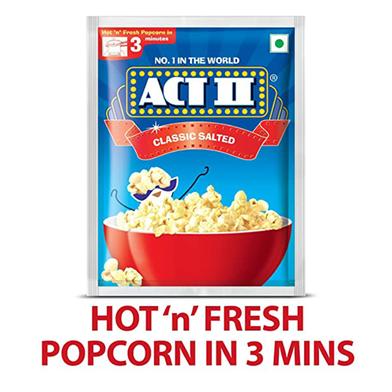 Act II IPC Classic Salted Popcorn, 50gm (10 Pcs Set) image