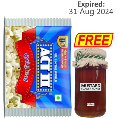 BUY 1 Act II Microwave Popcorn Original (99 gm) GET 1 Mustard Honey 250gm FREE!! image