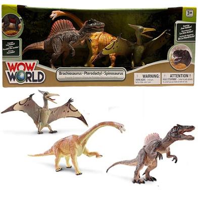 Action Figure – Wow World – BRACHIOSAURUS, PTERODACTYL, SPINOSAURUS Set (Shop) image