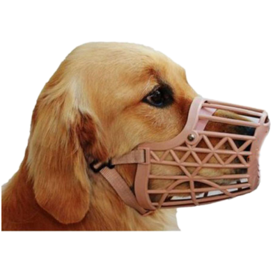 Adjustable Plastic Basket Dog Muzzle Mouth Mesh image