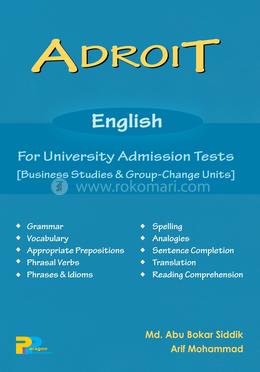 Adroit (English - For Business Studies And Group-Change Units) image