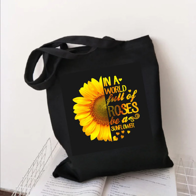 Aesthetic Canvas Tote Bag For Women With Zipper image