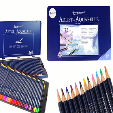 Ahbab Giorgione Artists Aquarelle Colouring Pencils Tin (Set of 72) image