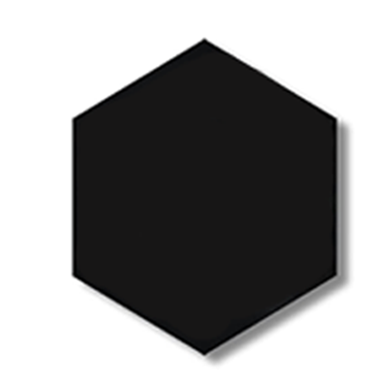 Ahbab Hexagon Canvas 10 inch Black image