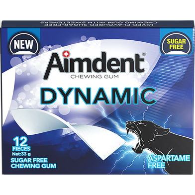 Aimdent Dynamic Sugar Free Chewing Gum - 12 Pcs image