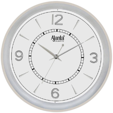 Ajanta Designer Wall Clock 1877 Silver image