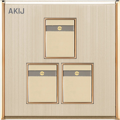 Akij Aura 3 Gang 1 Way Switch image