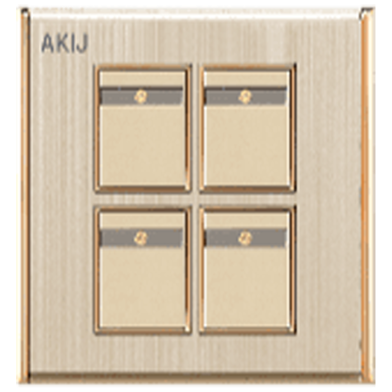 Akij Aura 4 Gang 1 Way Switch image