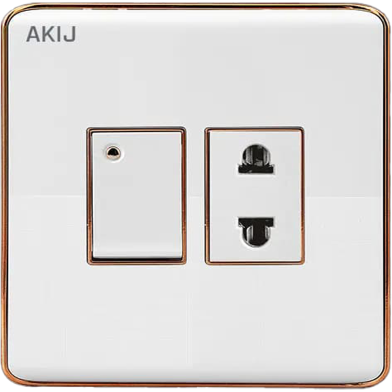 Akij Delight 2 Pin Socket with Switch image