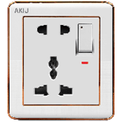 Akij Delight Multi Socket With Switch, 13A image