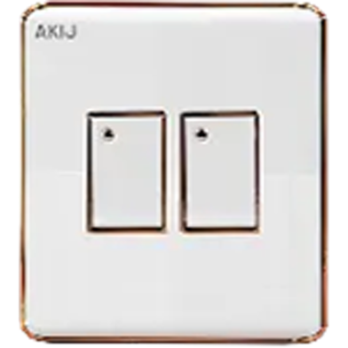 Akij Elegant 2 Gang 2 Way Switch image