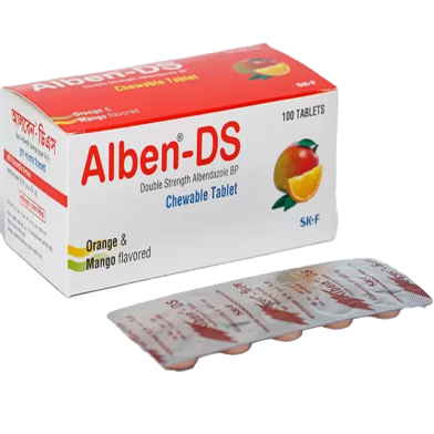 Alben DS 400 mg - 10's Strip Chewable Tablet image