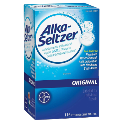 Alka-Seltzer Original Effervescent Fast Relief Of Heartburn - 116 Tablets image