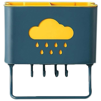 All-in-One Kitchen Utensil Holder - No-Drill Wall Caddy for Spoons, Chopsticks and Towels (Multicolor) image