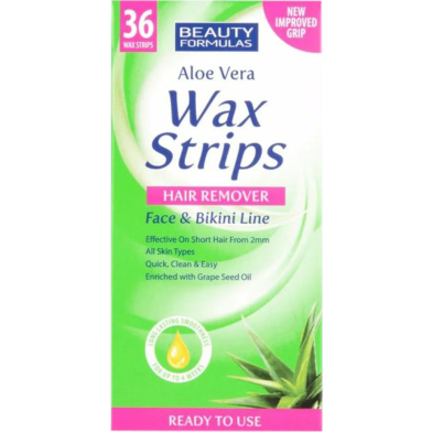 Aloe Vera Wax Strips Hair Remover - 36pcs image