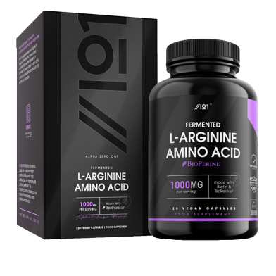 Alpha01 L-Arginine Amino Acid With BioPerine And Biotin 1000mg - 120 Capsules image