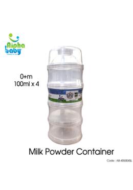 Alpha Baby 4 Rack Milk Powder Container 4x100ml (White) image