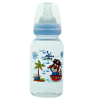 Alpha Baby Feeding Bottle 125ml (Blue) image