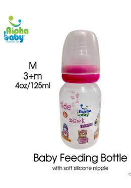Alpha Baby Feeding Bottle 125ml (Pink) image