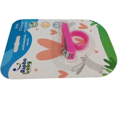 Alpha Baby Nail Clipper with Handle - Pink image