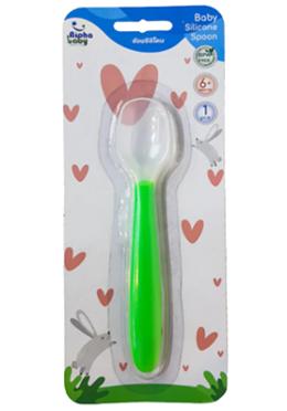 Alpha Baby Silicone Spoon 1 Pcs - Green image