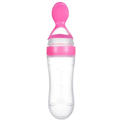Alpha Baby Spoon Bottle Cereal Food Feeder - Pink image